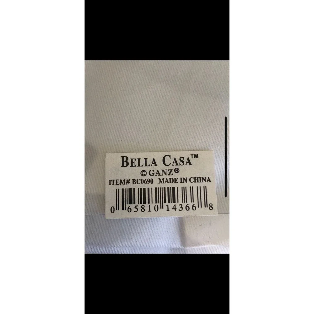 Ganz Cocktail Napkins Set of 4 White Cotton Cloth Bella Casa Cocktail BloodyMary